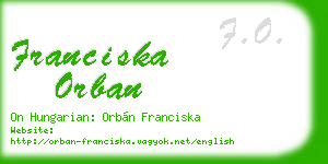 franciska orban business card