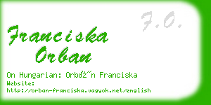 franciska orban business card